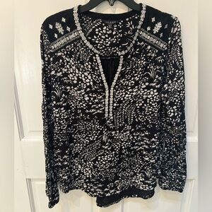 Lucky Brand Embroidered Floral Top